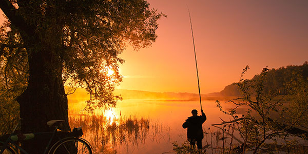 man fishing