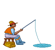 man fishing animated