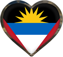 Antigua and Barbuda heart flag