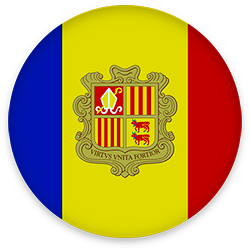 Andorra round flag