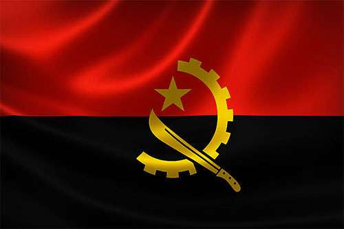 Angola wavy flag