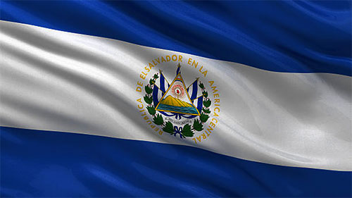 El Salvador flag wavy