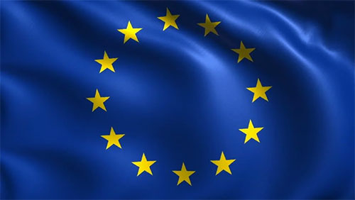 European Union wavy flag