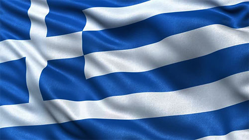 Greece flag wavy