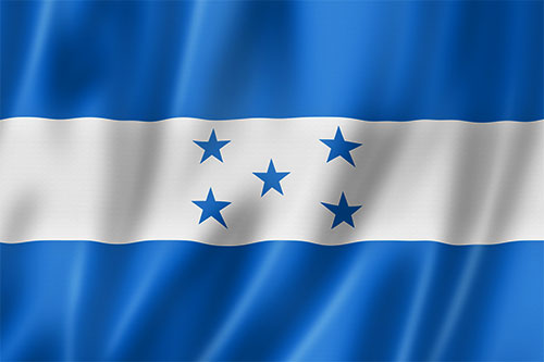 Honduran flag wavy