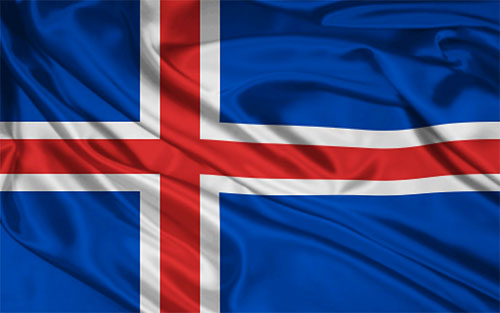Iceland wavy flag