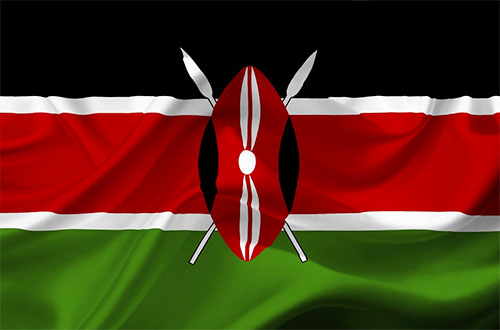 Wavy Kenyan flag