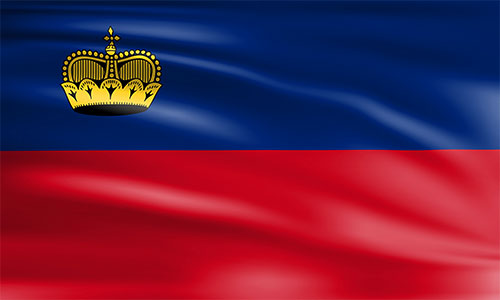 Liechtenstein waving flag