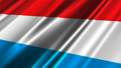 Luxembourg wavy flag