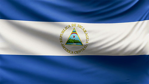 Nicaraguan flag wavy