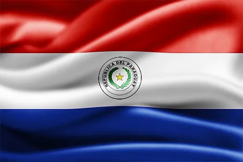 Paraguay wavy flag