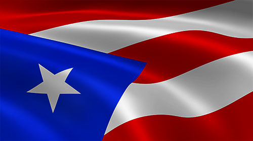 Puerto Rico wavy flag
