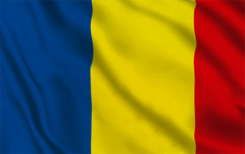 Romania wavy flag