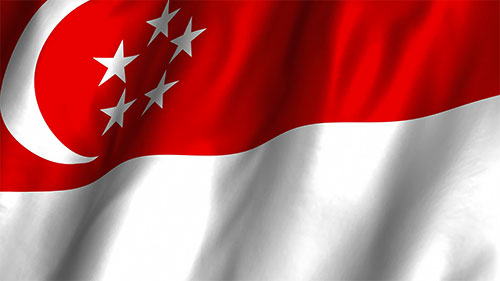 Singapore wavy flag