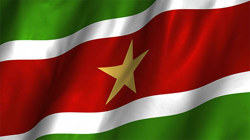 Suriname flag wavy