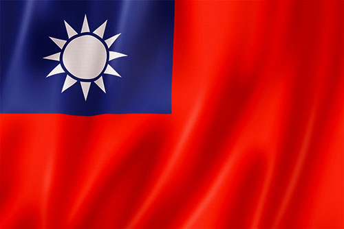 Taiwan flag wavy