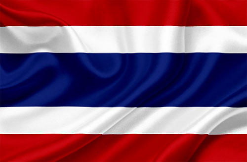 wavy Thailand flag