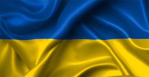 Ukraine flag wavy