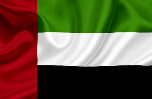 United Arab Emirates wavy flag