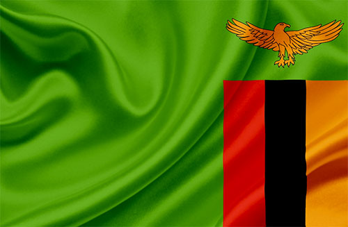 Zambia wavy flag