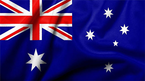 Australia flag wave