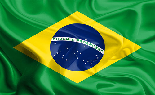 Brazil Flag waves