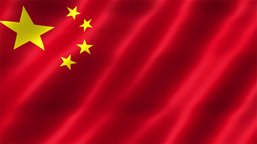 China Flag wavy
