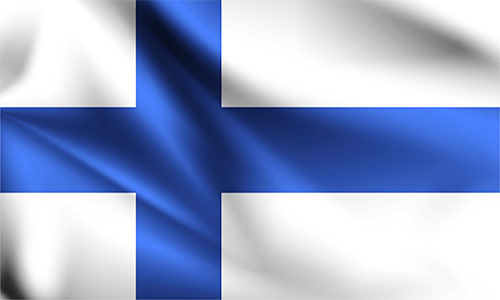 wavy Finland flag