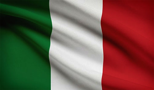 Italy Flag waves