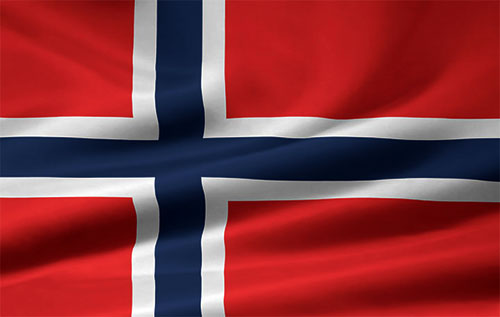 Norway wavy flag