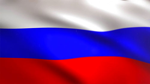 Russian flag wavy