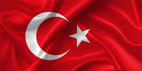 wavy Turkey flag
