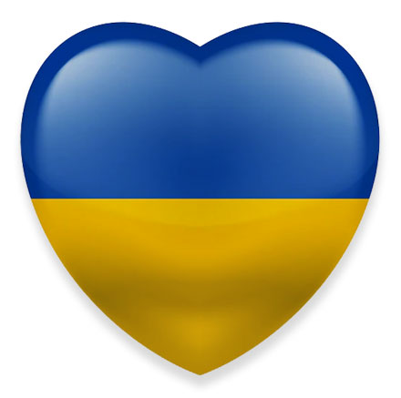 Ukraine heart flag