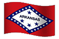 Arkansas Flag waving