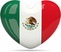 Mexico heart flag