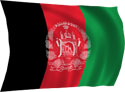afghanistan flag blowing in the wind
