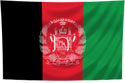 Afghanistan flag hanging from the top