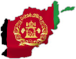 Afghanistan flag map