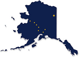 Alaska flag map