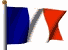 animated French flag on white background
