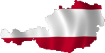 map of Austria overlayed with the Austrian flag