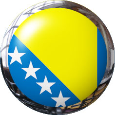 bosnia and herzegovina round clipart with metal trim