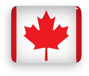Canada flag button square