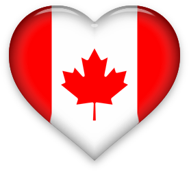 Canada heart flag