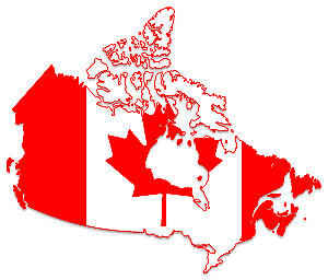 Canada Flag Map