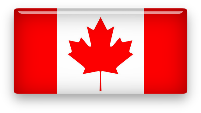Canada Flag button rectangular
