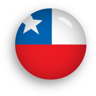 round Chile flag button