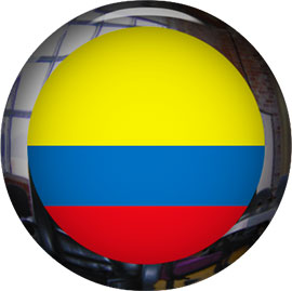 Colombian flag button