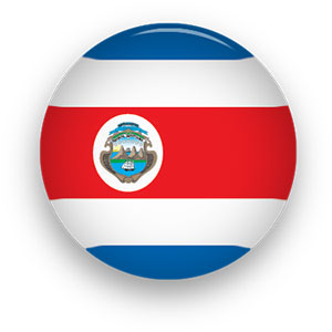 Costa Rican flag button