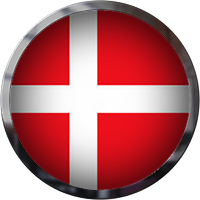 Denmark Flag button with trim